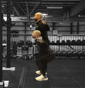 Chris working out