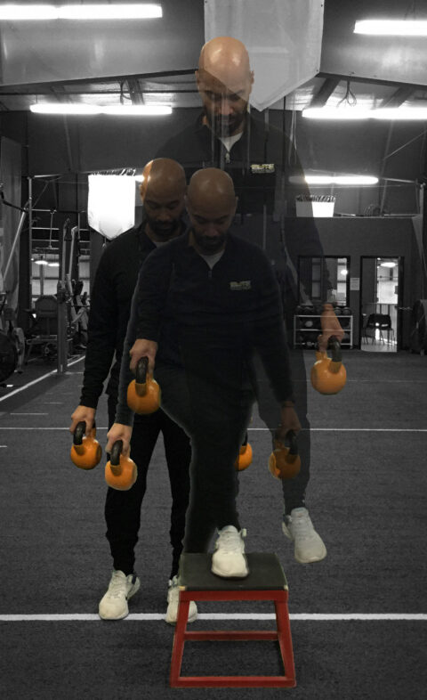Chris working out