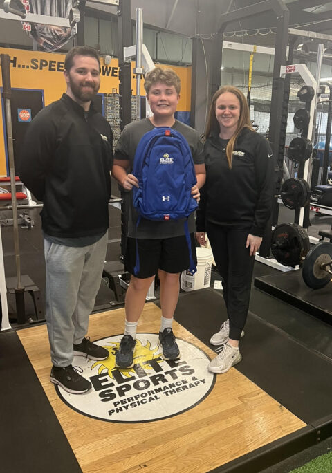Brayden Smith getting a bag