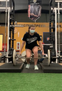 Ally doing dead lift