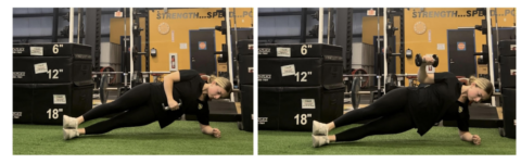 A women doing workout