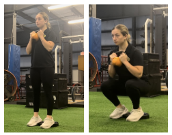 A women doing workout