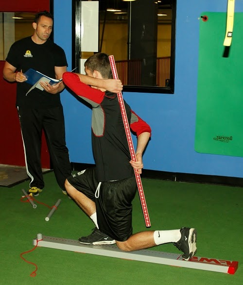A trainer training a student.