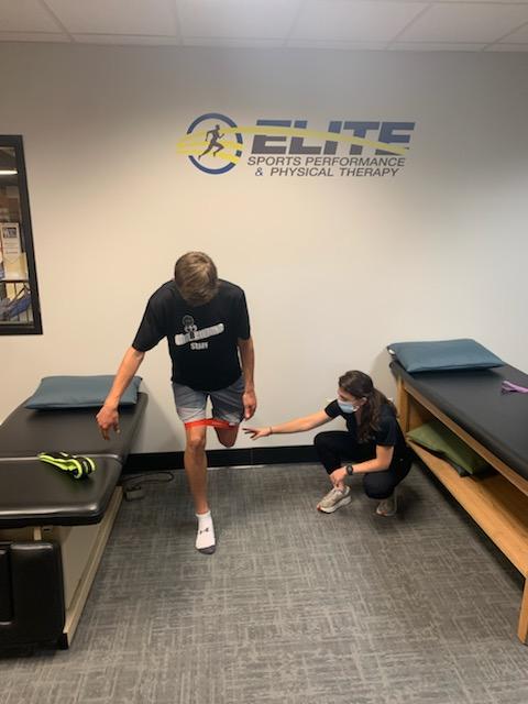 Meredith Having a leg therapy