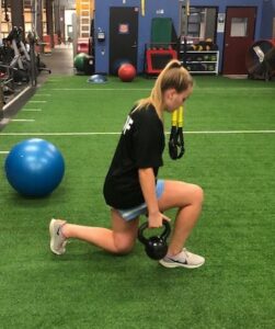 Sydney doing workout