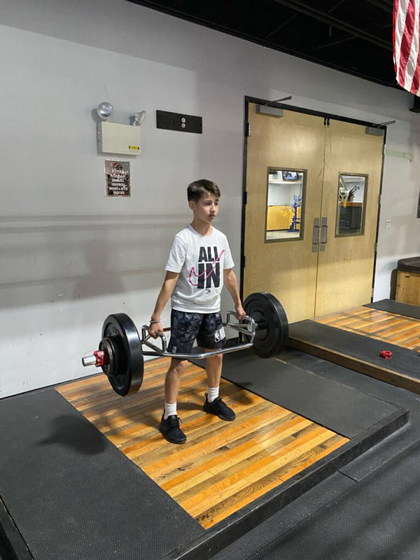 Ty Callanan doing workout