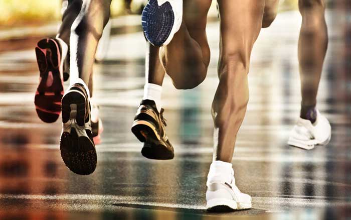 People running in a marathon